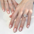 0.62-inch square bare pink patch nail art