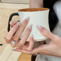 Nude gradient butterfly patch press-on nail art series