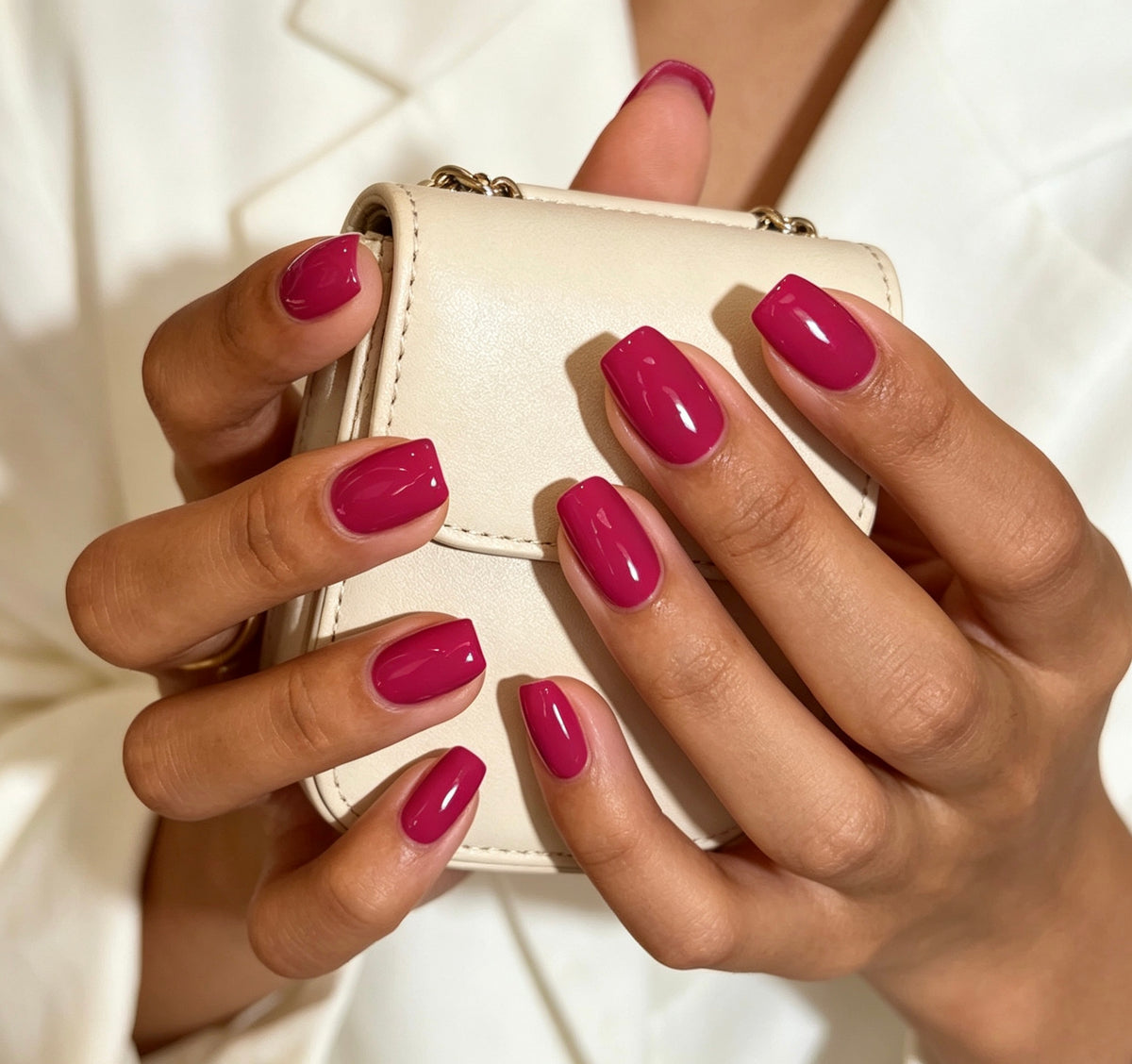 0.62 inch square solid color dragon fruit color patch nail art