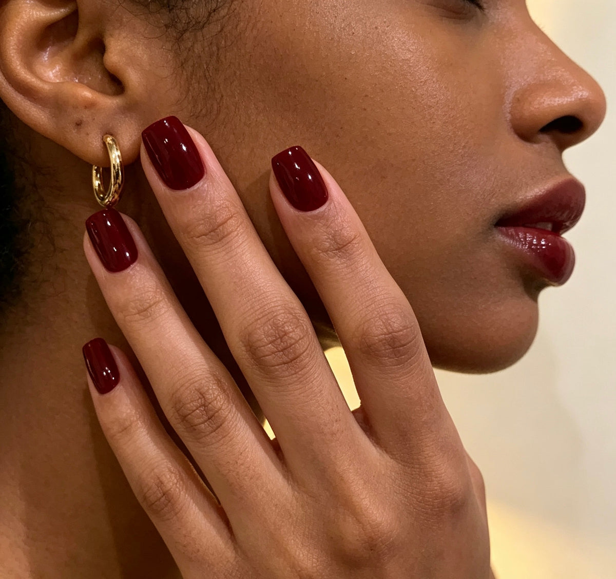 0.62-inch Angola Red Patch Nail Art