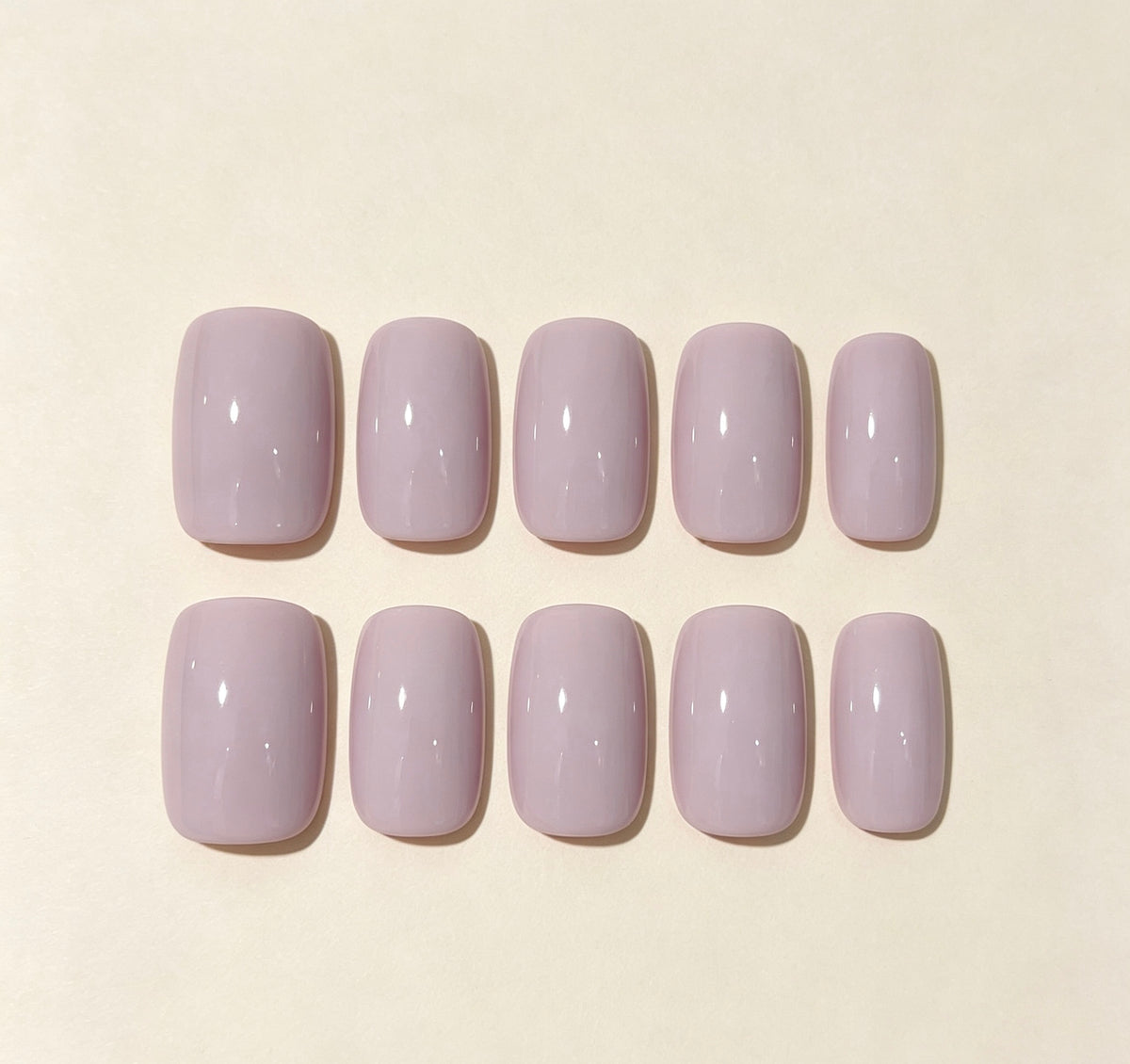 0.62-inch square light purple patch nail art