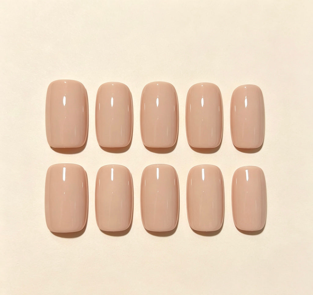 0.62-inch square oat colored patch nail art