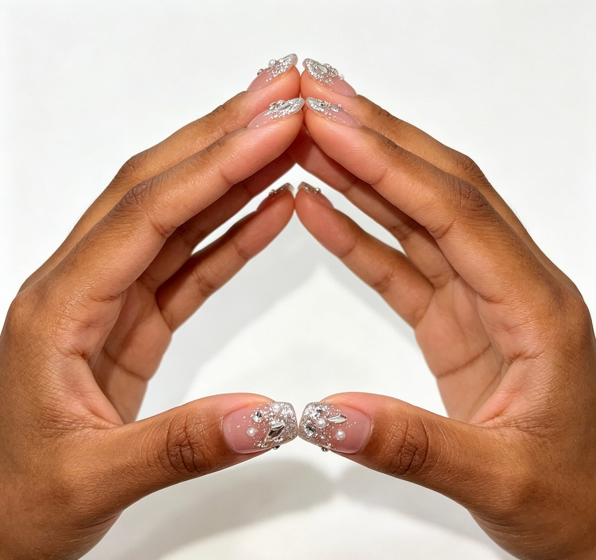 0.62-inch square glitter diamond cat eye wearing nail art