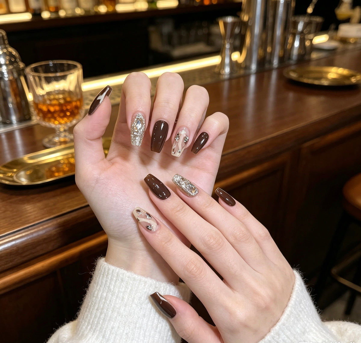 0.78-inch colorful diamond patch for wearing nail art