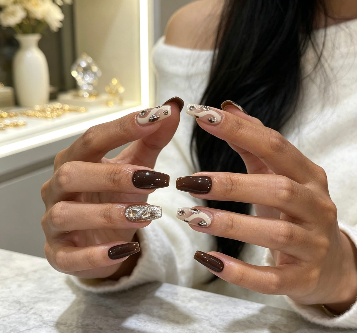 0.78-inch colorful diamond patch for wearing nail art
