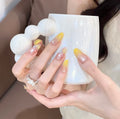 0.94-inch oval pearl glossy gradient mango sticker art patch nail art