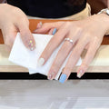 0.62-inch square solid color mixed with cat eye decal wearing nail art