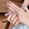 0.78-inch conical French pink rhinestone gem art decorative patch nail art