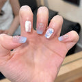 0.62 inch pink blue cat eye gradient patch star wearing nail art